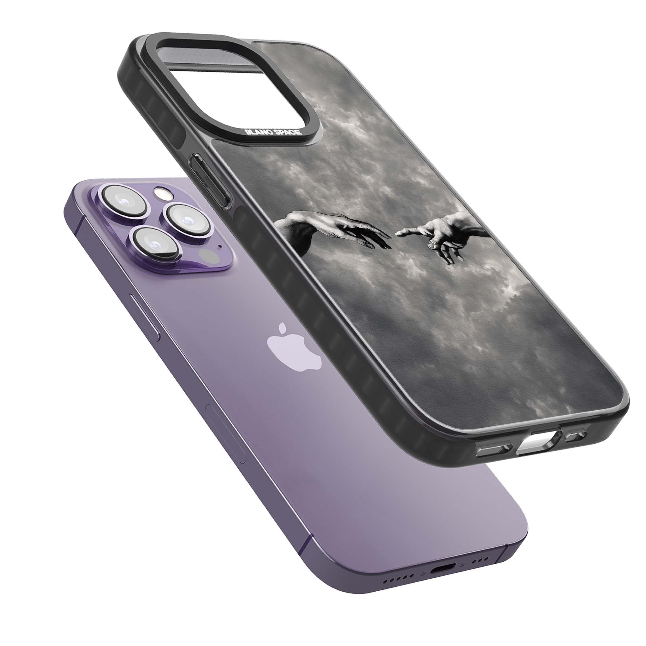 Creation art iPhone case | Black Impact case for iPhone 13 Pro, iPhone 14 Pro, iPhone 15 Pro