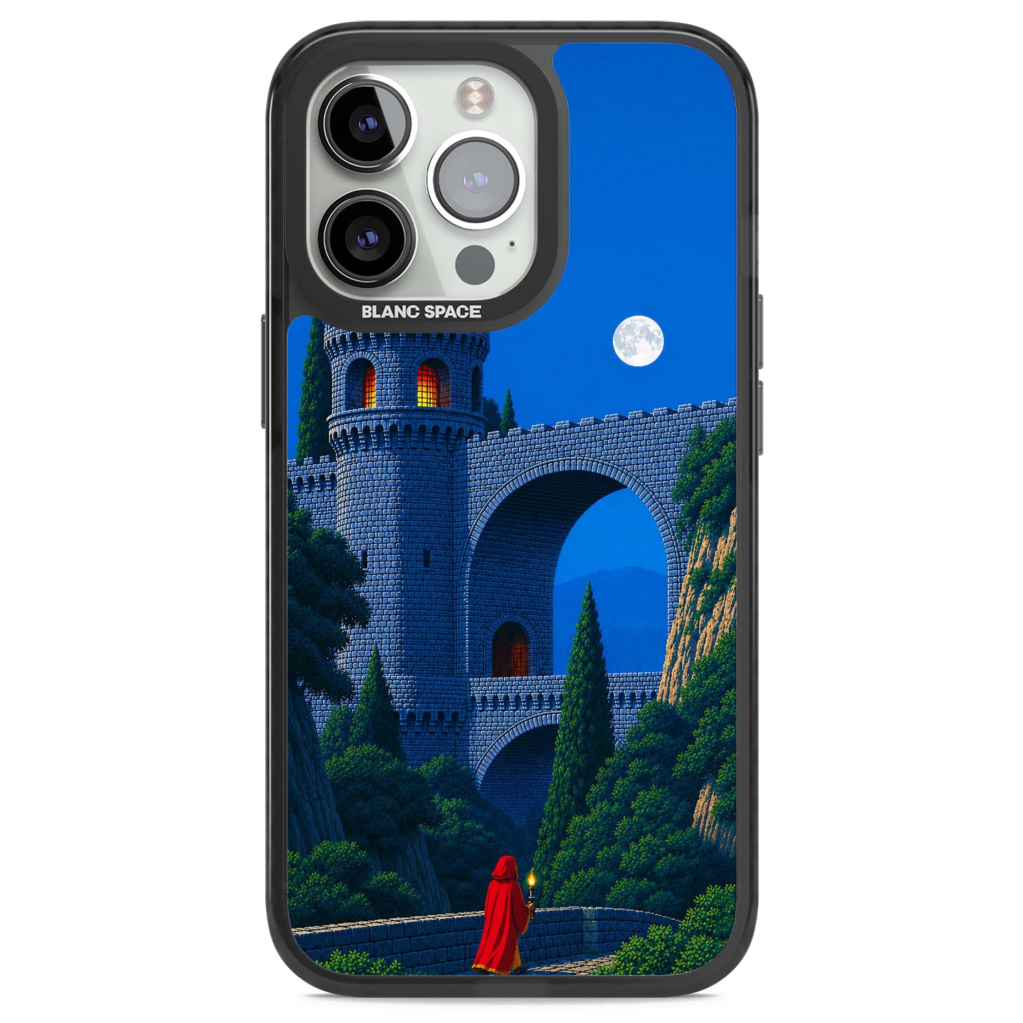 Castle Walls art iPhone case | Black Impact case for iPhone 13 Pro, iPhone 14 Pro, iPhone 15 Pro