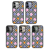 Checkered Blossom Black Impact Phone Case for iPhone 13 Pro, iPhone 14 Pro, iPhone 15 Pro