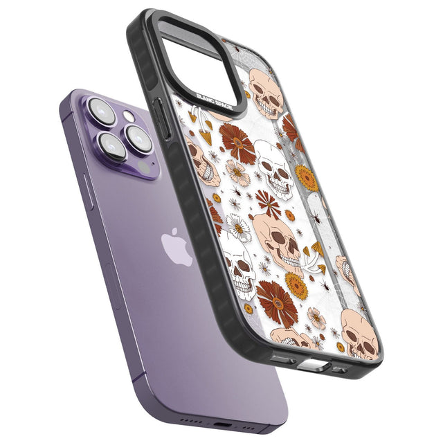 Halloween Skulls and FlowersPhone Case for iPhone 14 Pro