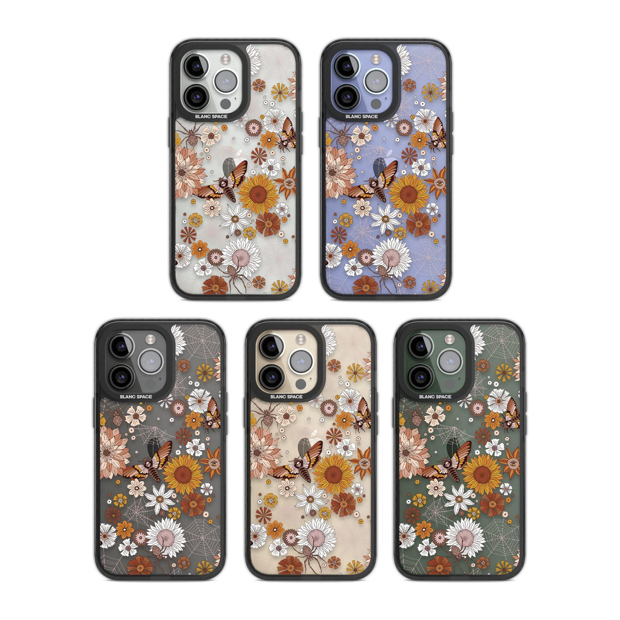 Halloween Skulls and FlowersPhone Case for iPhone 14 Pro