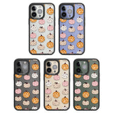 Floral Pumpkins Black Impact Phone Case for iPhone 13 Pro, iPhone 14 Pro, iPhone 15 Pro