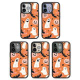 Orange Halloween Pattern Black Impact Phone Case for iPhone 13 Pro, iPhone 14 Pro, iPhone 15 Pro