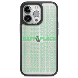 Happy Place (Green) Black Impact Phone Case for iPhone 13 Pro, iPhone 14 Pro, iPhone 15 Pro