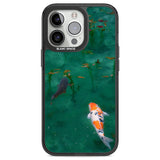 Koi Fish Black Impact Phone Case for iPhone 13 Pro, iPhone 14 Pro, iPhone 15 Pro