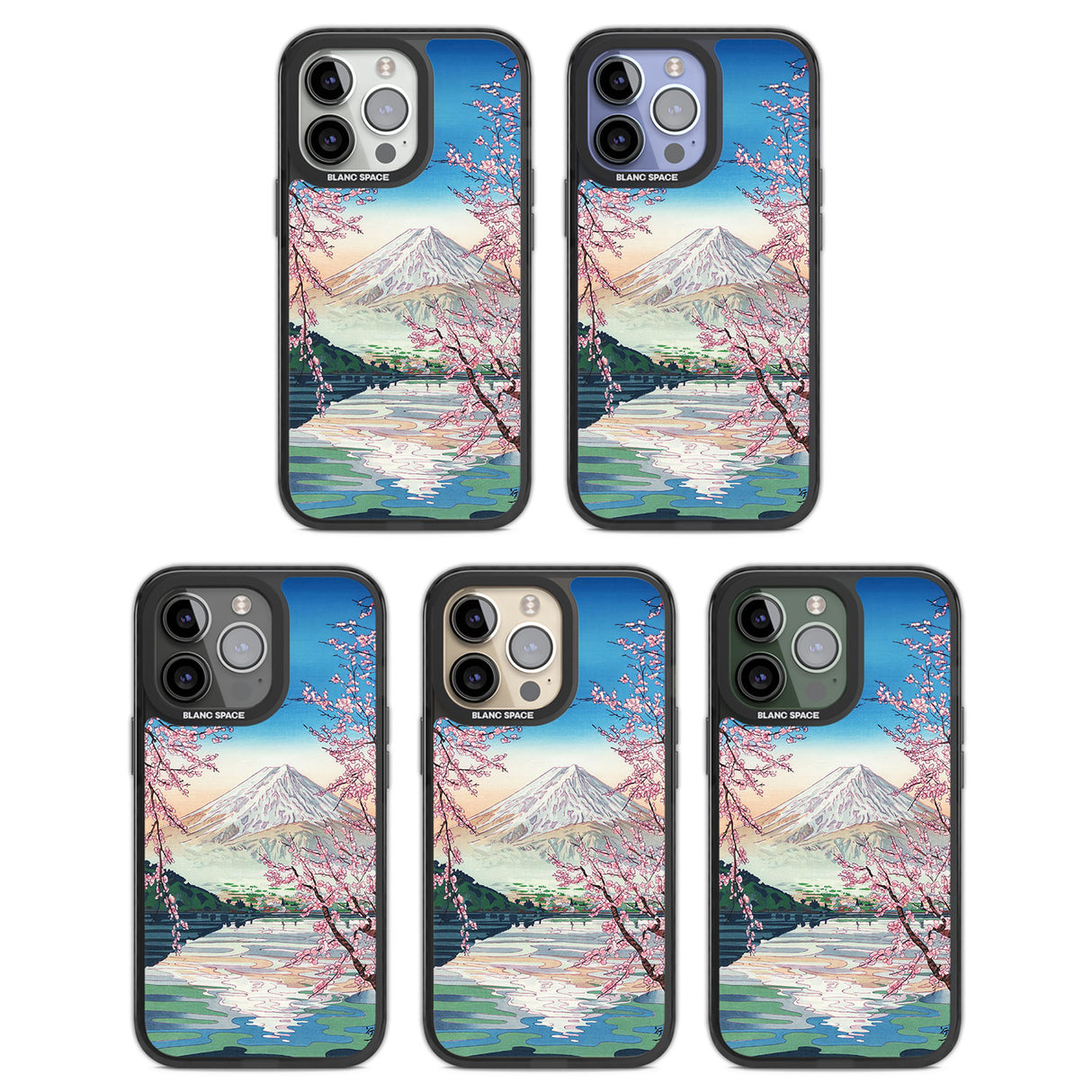 Mt. Fuji from Lake Kawaguchi Black Impact Phone Case for iPhone 13 Pro, iPhone 14 Pro, iPhone 15 Pro