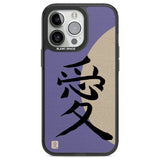 Vintage Japanese Kanji - Love Black Impact Phone Case for iPhone 13 Pro, iPhone 14 Pro, iPhone 15 Pro