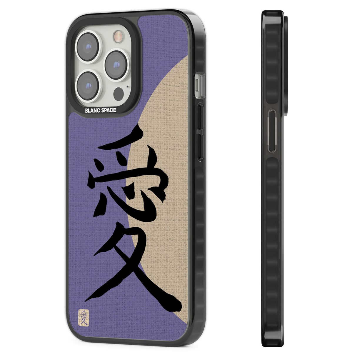 Vintage Japanese Kanji - Love Black Impact Phone Case for iPhone 13 Pro, iPhone 14 Pro, iPhone 15 Pro