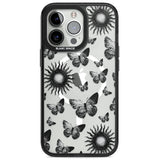 Butterflies & Suns Magsafe Black Impact Phone Case for iPhone 13 Pro, iPhone 14 Pro, iPhone 15 Pro