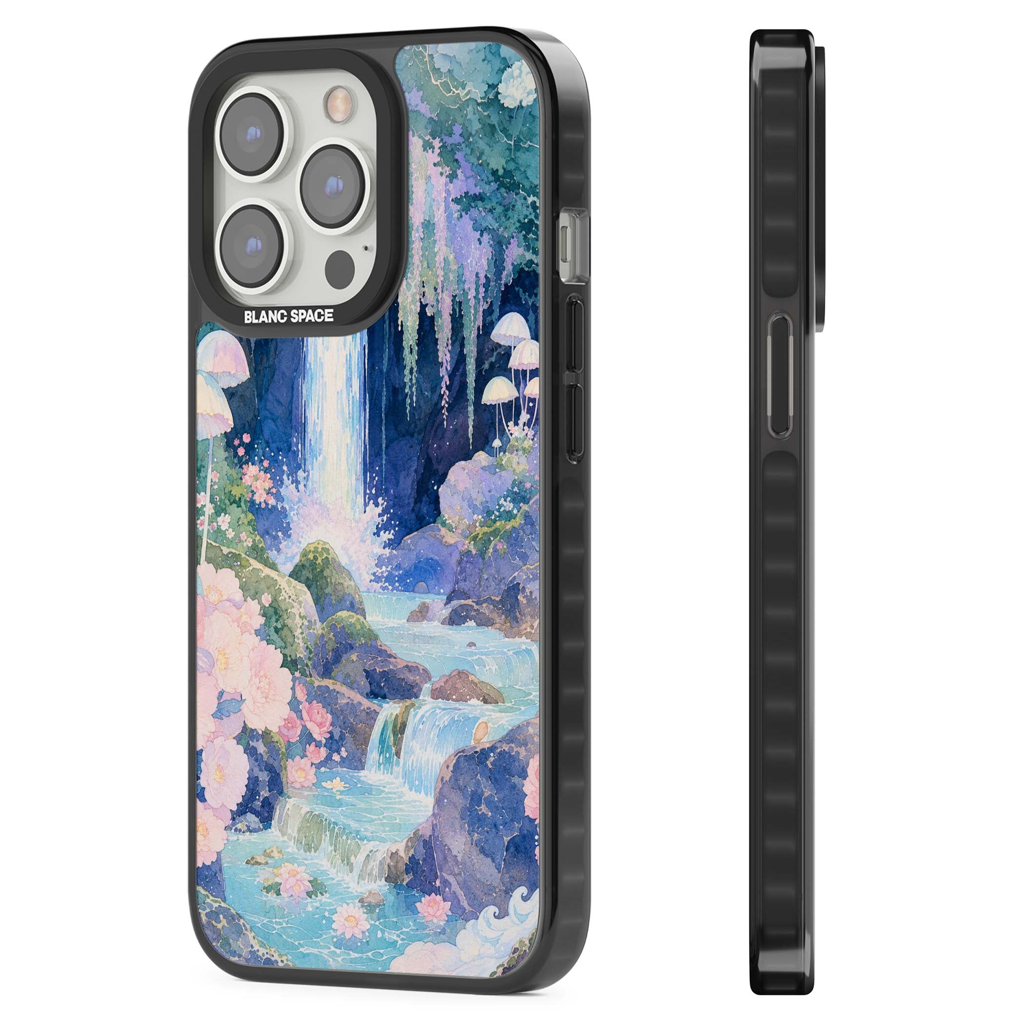 Mystic Waterfall art iPhone case | Black Impact Magsafe case for iPhone 13 Pro, iPhone 14 Pro, iPhone 15 Pro
