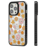 Autumn Leaves and Flowers Magsafe Black Impact Phone Case for iPhone 13 Pro, iPhone 14 Pro, iPhone 15 Pro