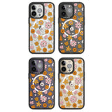 Autumn Leaves and Flowers Magsafe Black Impact Phone Case for iPhone 13 Pro, iPhone 14 Pro, iPhone 15 Pro