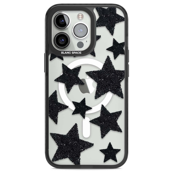 Beaded Black Stars