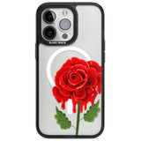 Melting Rose Magsafe Black Impact Phone Case for iPhone 13 Pro, iPhone 14 Pro, iPhone 15 Pro