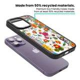 Whimsical Wildflowers Magsafe Black Impact Phone Case for iPhone 13 Pro, iPhone 14 Pro, iPhone 15 Pro