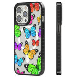 Vibrant Butterflies Magsafe Black Impact Phone Case for iPhone 13 Pro, iPhone 14 Pro, iPhone 15 Pro