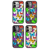 Vibrant Butterflies Magsafe Black Impact Phone Case for iPhone 13 Pro, iPhone 14 Pro, iPhone 15 Pro