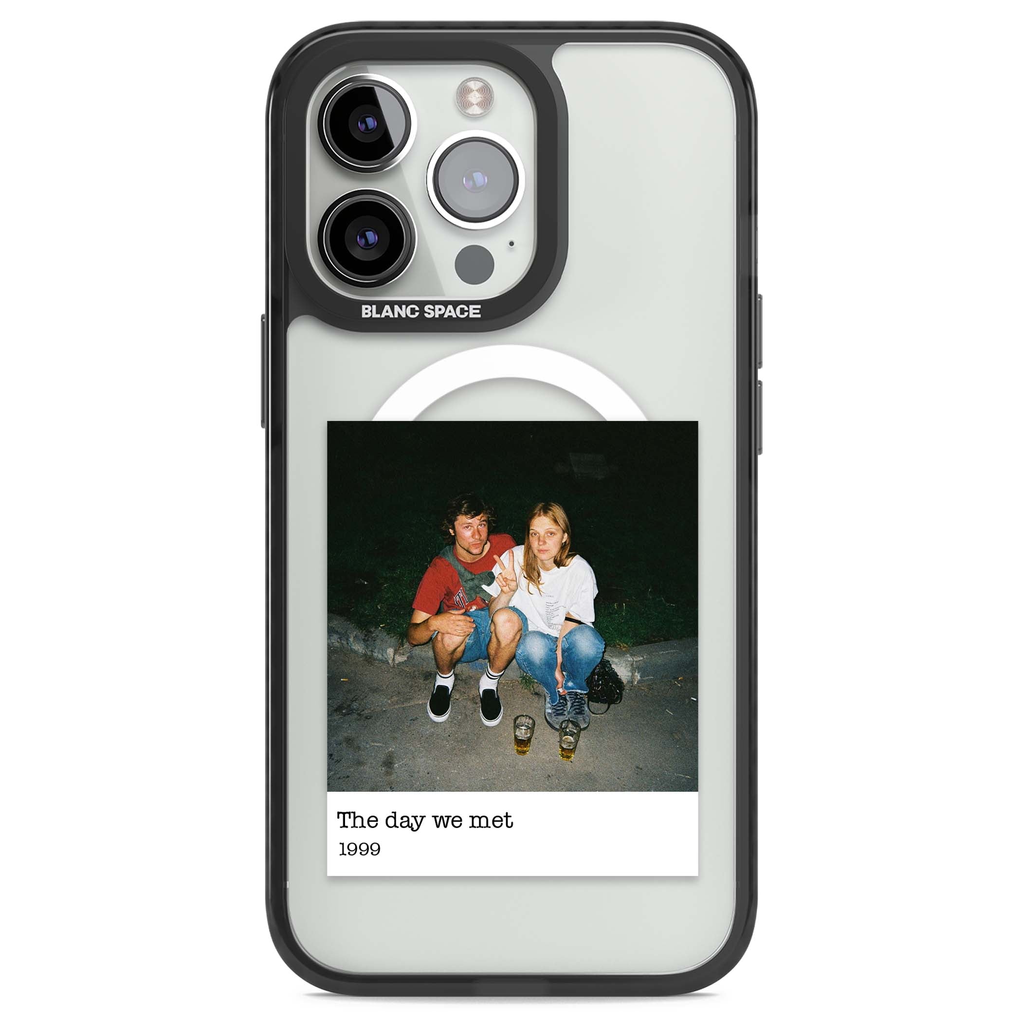 Photo Memory minimal iPhone case | Black Impact Magsafe case for iPhone 13 Pro, iPhone 14 Pro, iPhone 15 Pro