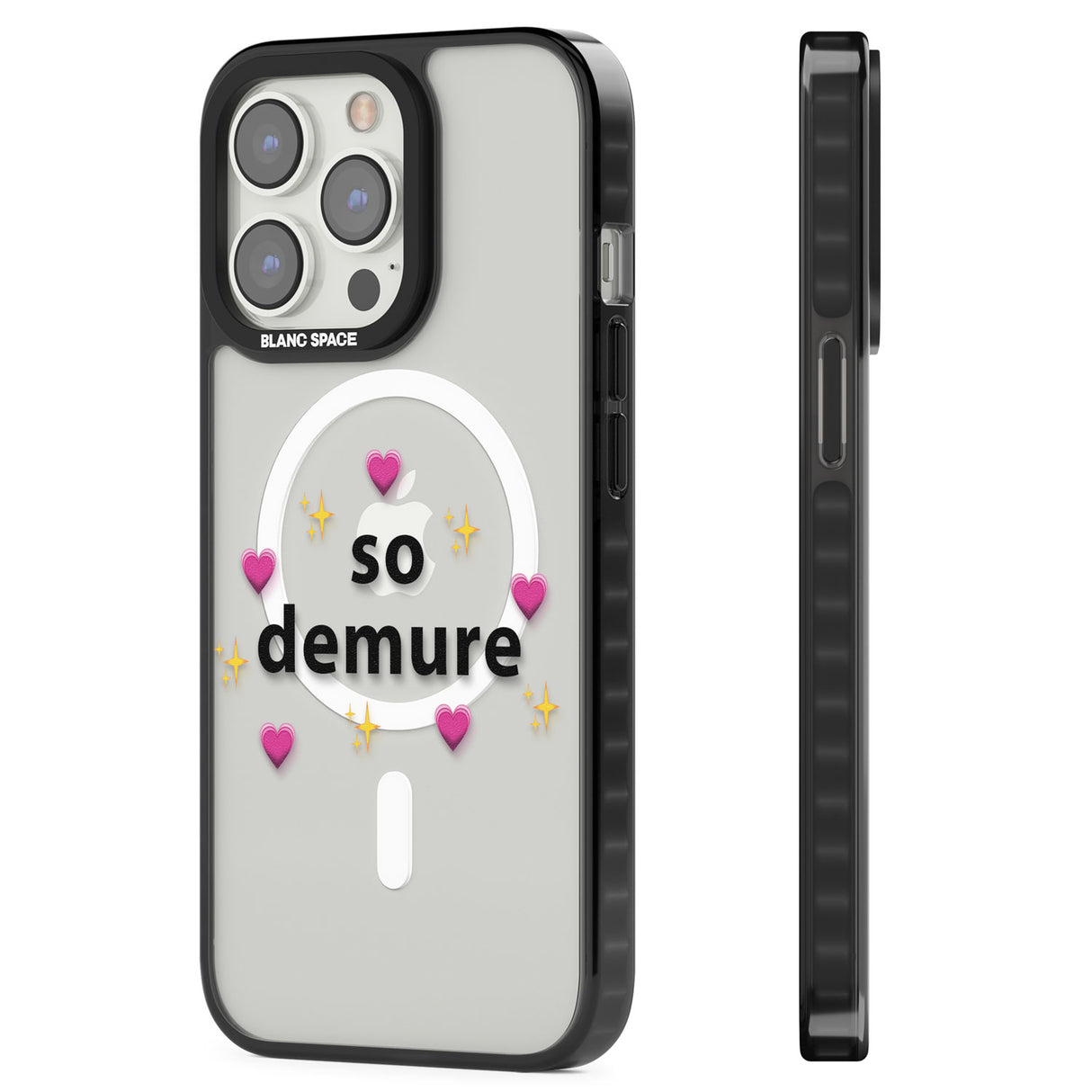 So Demure Magsafe Black Impact Phone Case for iPhone 13 Pro, iPhone 14 Pro, iPhone 15 Pro