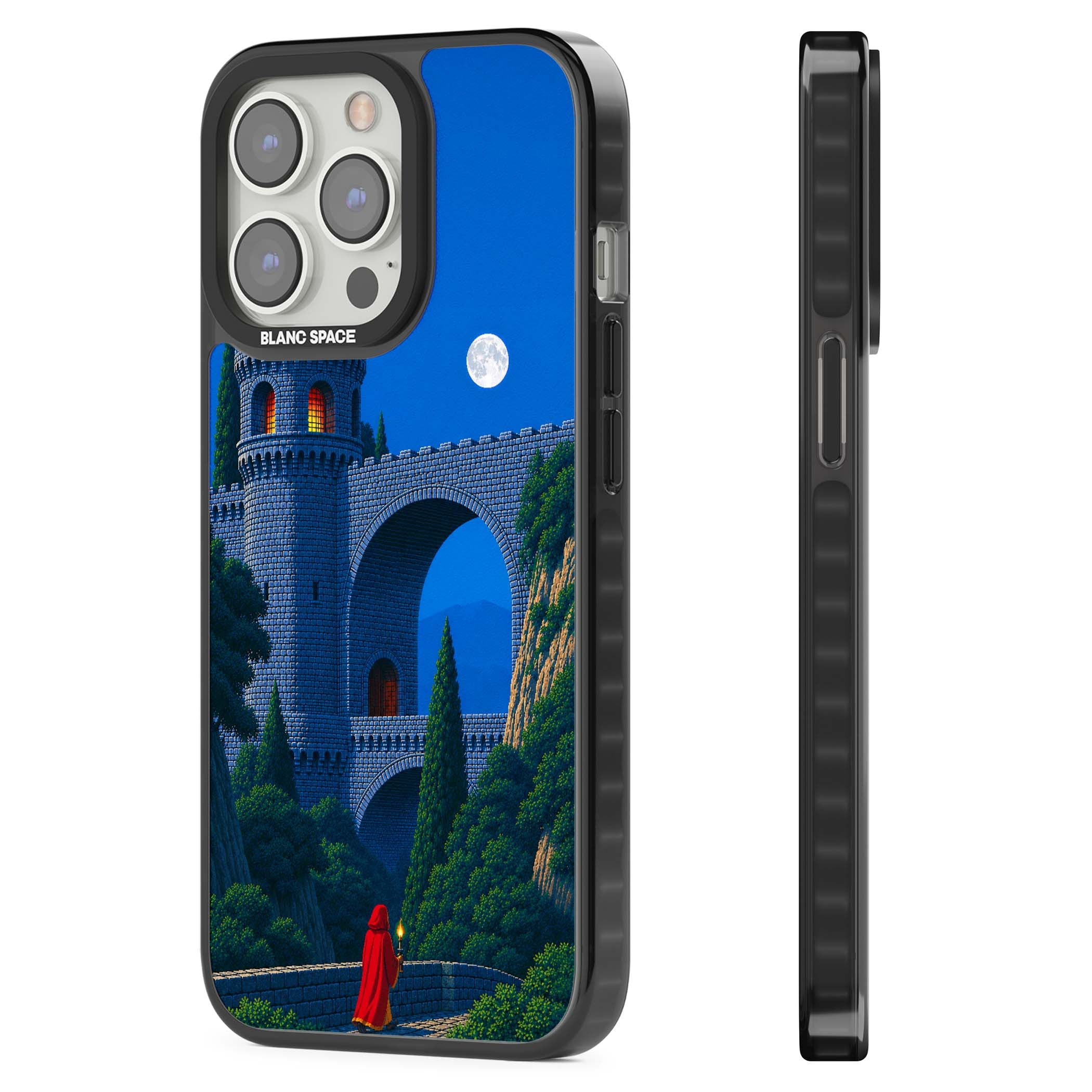 Castle Walls art iPhone case | Black Impact Magsafe case for iPhone 13 Pro, iPhone 14 Pro, iPhone 15 Pro