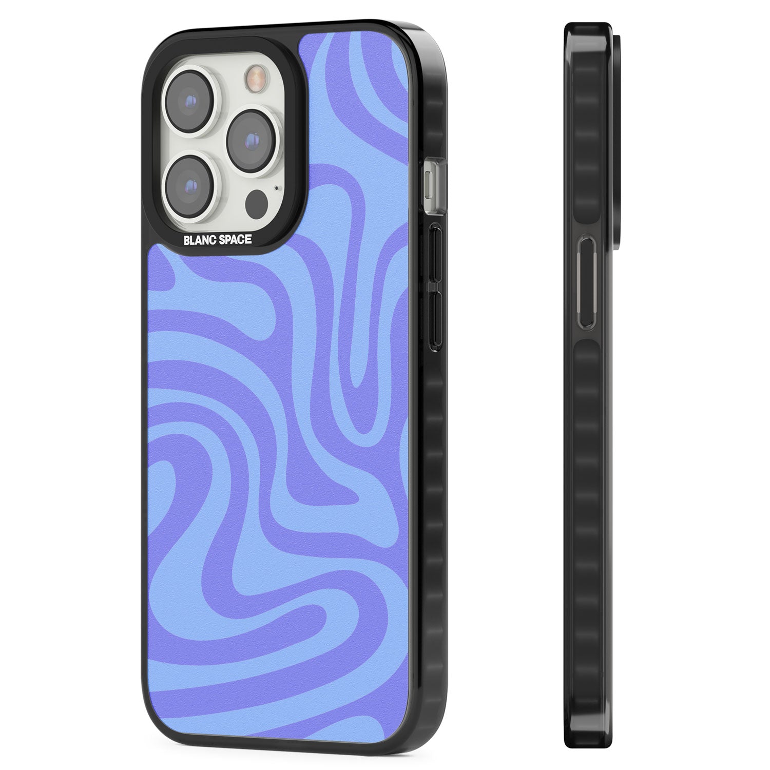 Tranquil Waves Magsafe Black Impact Phone Case for iPhone 13 Pro, iPhone 14 Pro, iPhone 15 Pro