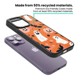 Orange Halloween Pattern Magsafe Black Impact Phone Case for iPhone 13 Pro, iPhone 14 Pro, iPhone 15 Pro