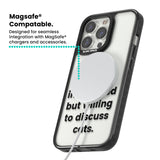 Introverted But Willing To Discuss Cats Magsafe Black Impact Phone Case for iPhone 13 Pro, iPhone 14 Pro, iPhone 15 Pro