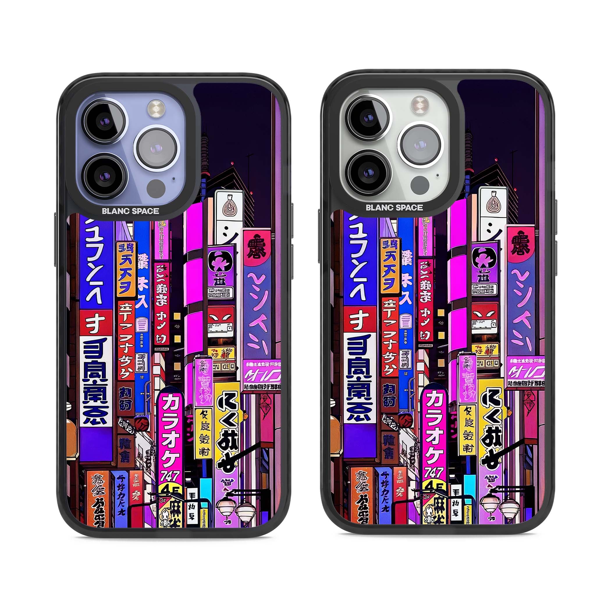 NEON NIGHT anime iPhone case | Black Impact Magsafe case for iPhone 13 Pro, iPhone 14 Pro, iPhone 15 Pro