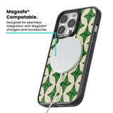 Emerald Stars Pattern Magsafe Black Impact Phone Case for iPhone 13 Pro, iPhone 14 Pro, iPhone 15 Pro