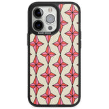 Rose Stars Pattern Magsafe Black Impact Phone Case for iPhone 13 Pro, iPhone 14 Pro, iPhone 15 Pro