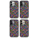 Multicolour Polka-dot Fiesta (Purple) Magsafe Black Impact Phone Case for iPhone 13 Pro, iPhone 14 Pro, iPhone 15 Pro