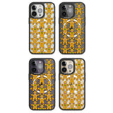 Gingerbread Cookie Pattern Magsafe Black Impact Phone Case for iPhone 13 Pro, iPhone 14 Pro, iPhone 15 Pro