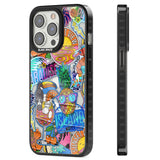 Tropical Vibes Collage Magsafe Black Impact Phone Case for iPhone 13 Pro, iPhone 14 Pro, iPhone 15 Pro