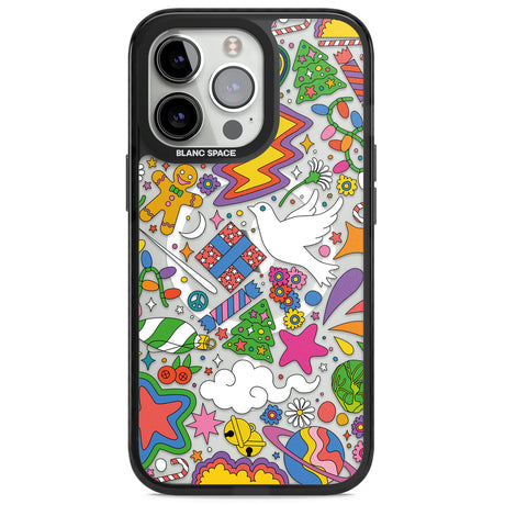 Whimsical Wonderland Magsafe Black Impact Phone Case for iPhone 13 Pro, iPhone 14 Pro, iPhone 15 Pro