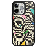 Multicolour Optic Waves Magsafe Black Impact Phone Case for iPhone 13 Pro, iPhone 14 Pro, iPhone 15 Pro