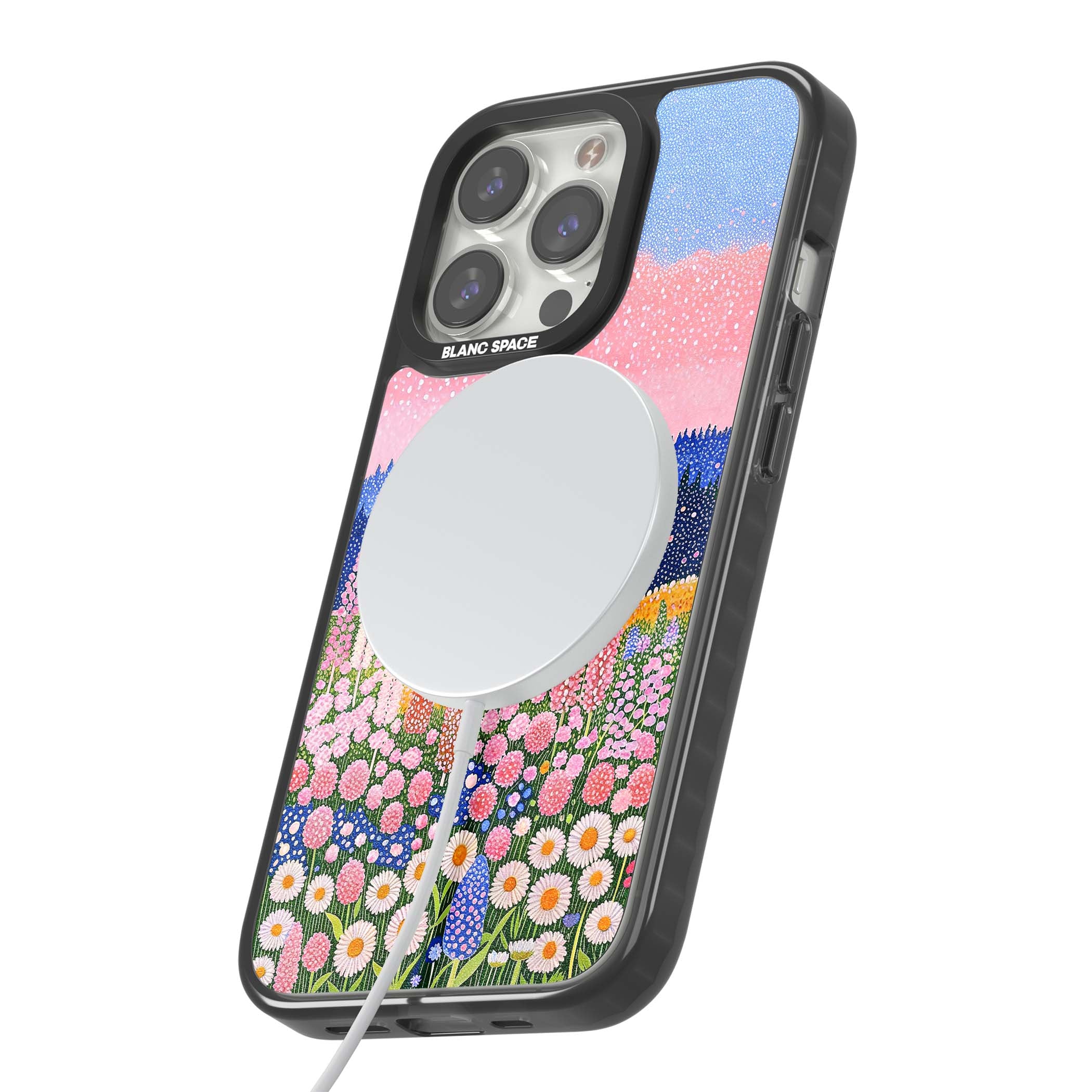 Valley Horizon cottagecore iPhone case | Black Impact Magsafe case for iPhone 13 Pro, iPhone 14 Pro, iPhone 15 Pro