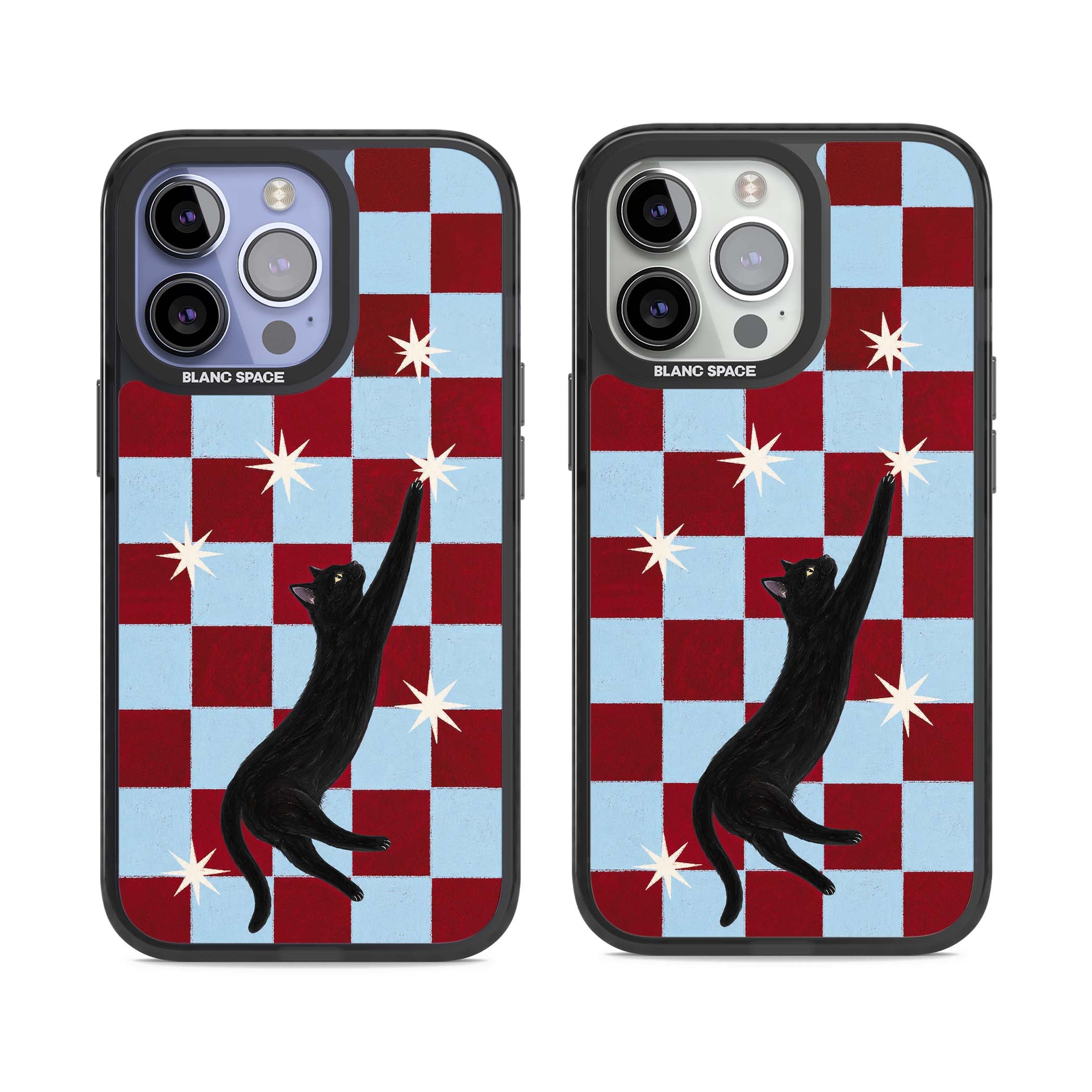 Starlit Kitty animals iPhone case | Black Impact Magsafe case for iPhone 13 Pro, iPhone 14 Pro, iPhone 15 Pro