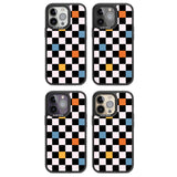 Vibrant Retro Checkered Magsafe Black Impact Phone Case for iPhone 13 Pro, iPhone 14 Pro, iPhone 15 Pro