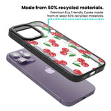 Disco Cherry Pattern Magsafe Black Impact Phone Case for iPhone 13 Pro, iPhone 14 Pro, iPhone 15 Pro