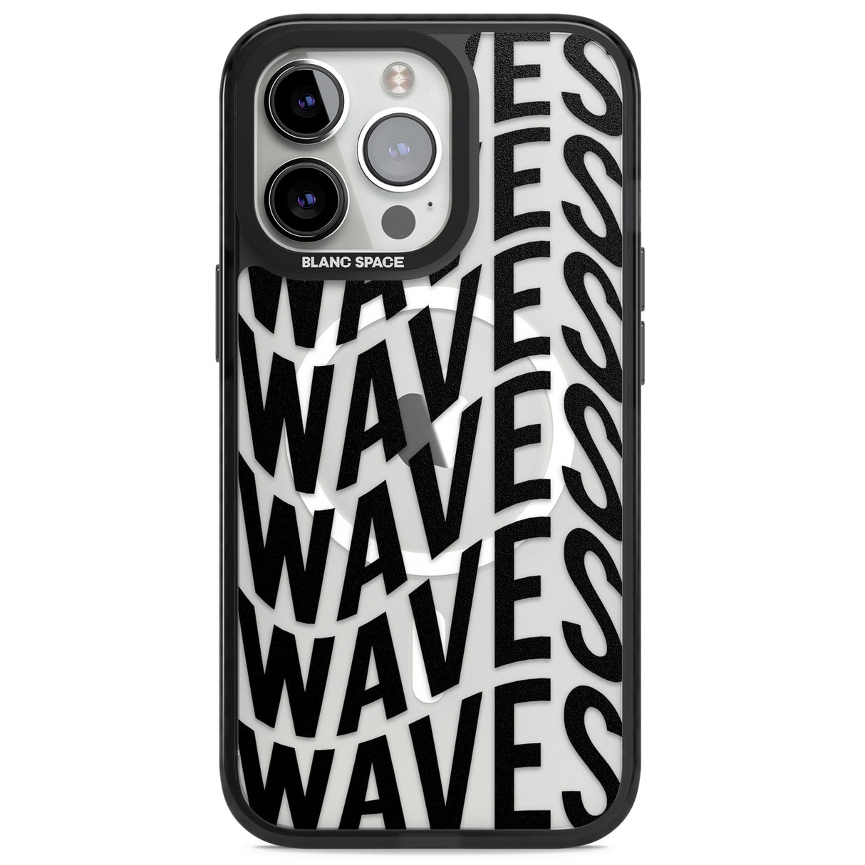 WAVES Magsafe Black Impact Phone Case for iPhone 13 Pro, iPhone 14 Pro, iPhone 15 Pro