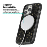 Celestial West Pattern Magsafe Black Impact Phone Case for iPhone 13 Pro, iPhone 14 Pro, iPhone 15 Pro