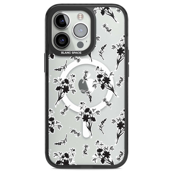 Black Sticker Wildflowers