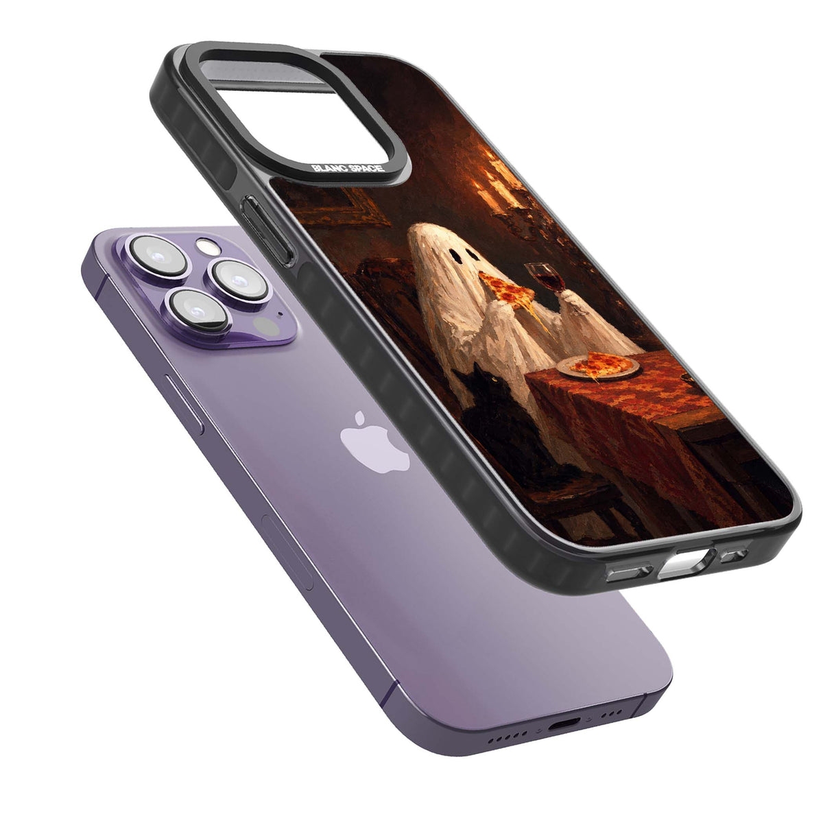 Lonely Night In art iPhone case | Black Impact case for iPhone 13 Pro, iPhone 14 Pro, iPhone 15 Pro