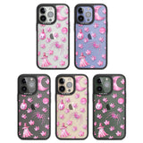 Pink Moon & Maple Black Impact Phone Case for iPhone 13 Pro, iPhone 14 Pro, iPhone 15 Pro