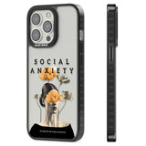 Social Anxiety Black Impact Phone Case for iPhone 13 Pro, iPhone 14 Pro, iPhone 15 Pro