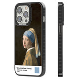 Girl with a Pearl Earring Black Impact Phone Case for iPhone 13 Pro, iPhone 14 Pro, iPhone 15 Pro