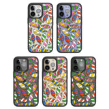 Colourful Holiday Ornaments Black Impact Phone Case for iPhone 13 Pro, iPhone 14 Pro, iPhone 15 Pro