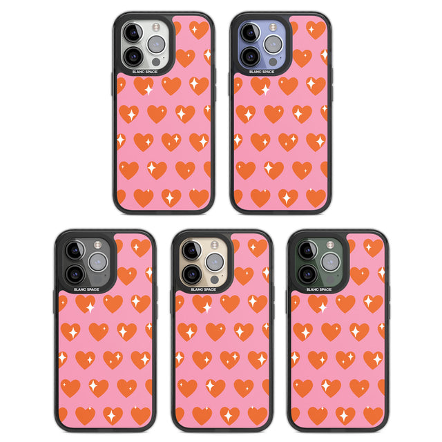 Sweet Hearts (Sunset) Black Impact Phone Case for iPhone 13 Pro, iPhone 14 Pro, iPhone 15 Pro