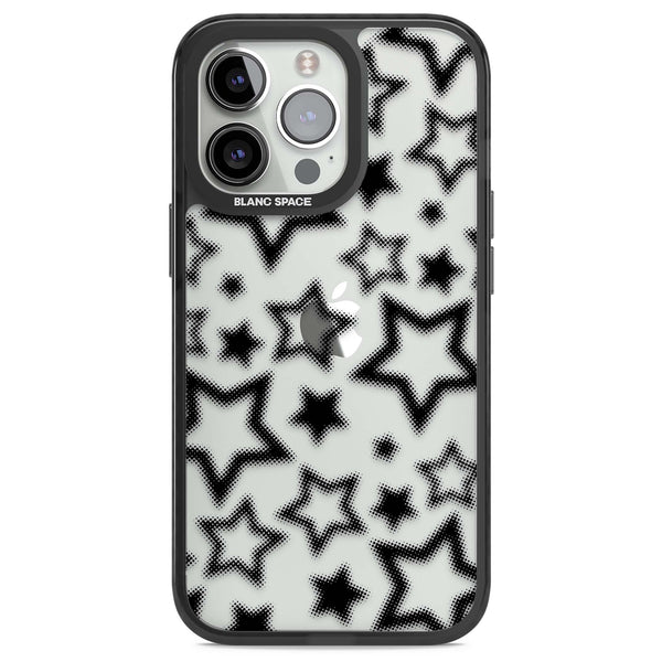 Black Halftone Stars (Clear)