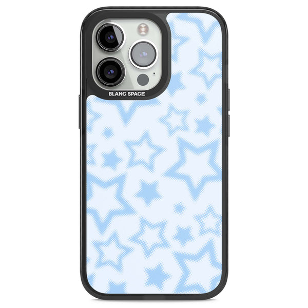 Blue Halftone Stars
